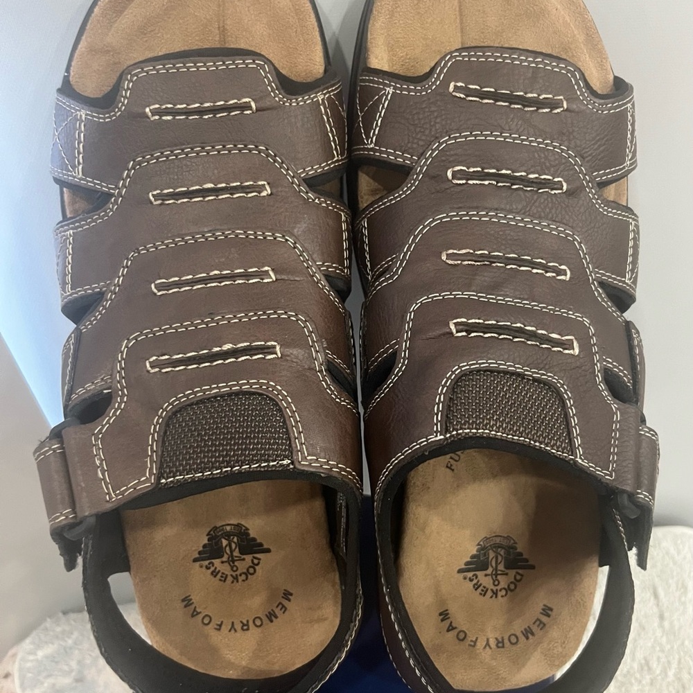 Dockers Men's Dark Brown Strap Sandals